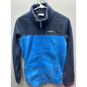 Columbia Kids XL Fleece Jacket Full Zip Blue Navy Warm Layer